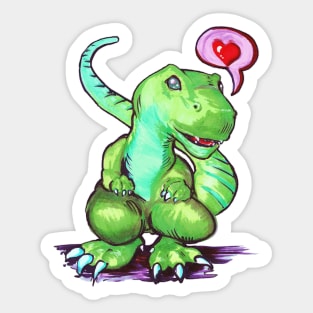 T-Rex Friend Sticker